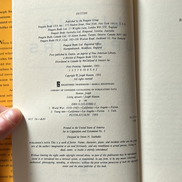 Like new book, gay interest, a novel living upstairs by Joseph Hansen - Picture 5 of 5